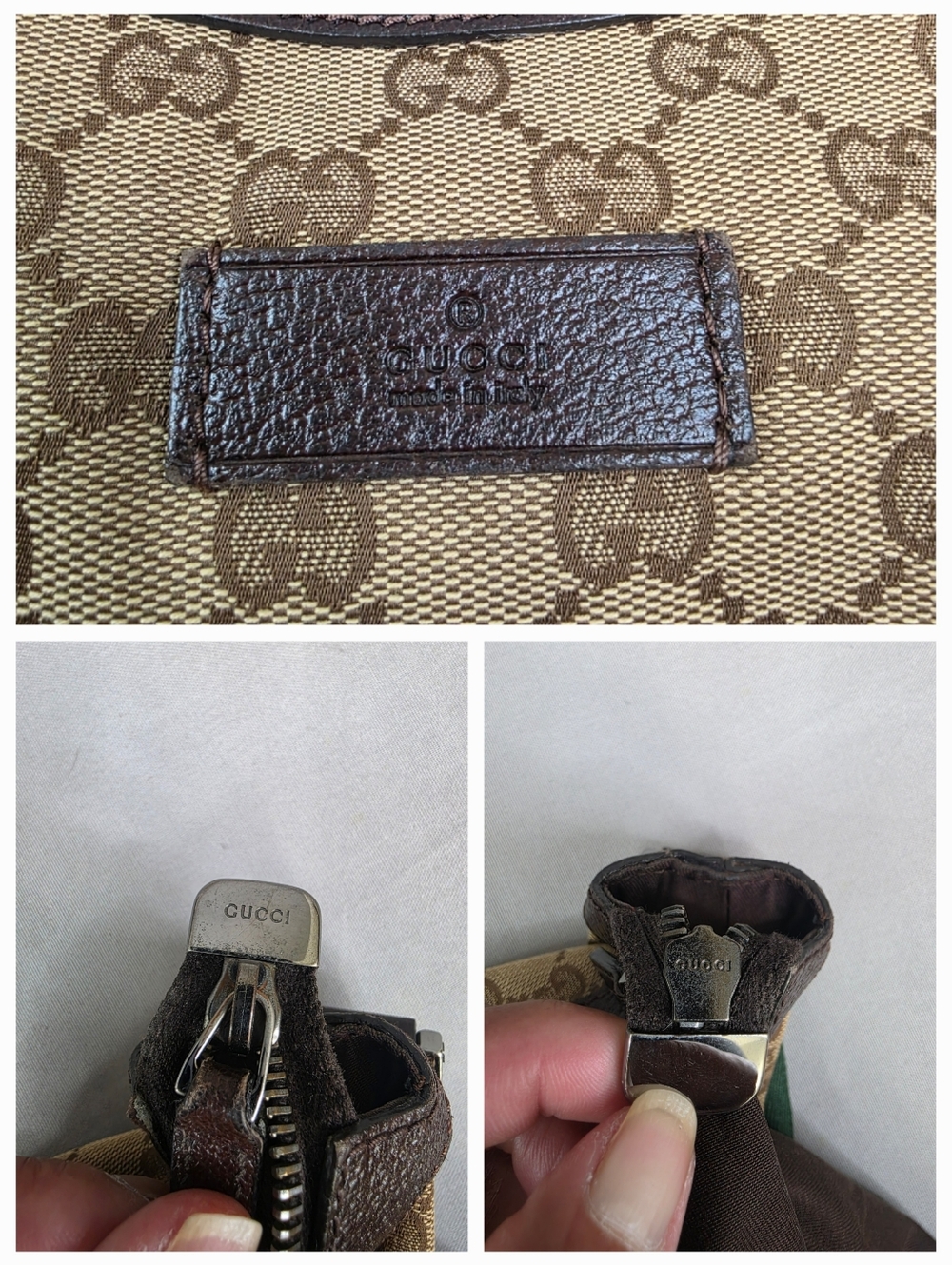 ✨️GUCCI GG Canvas Web Half Moon Crossbody Bag - Picture 15 of 16